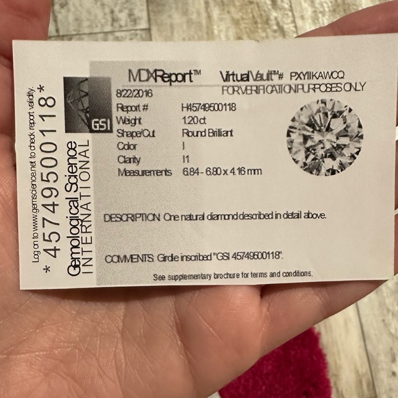 Diamond Ring 1 1/4k Diamond, Pink Sapphires white gold - Picture 13 of 17